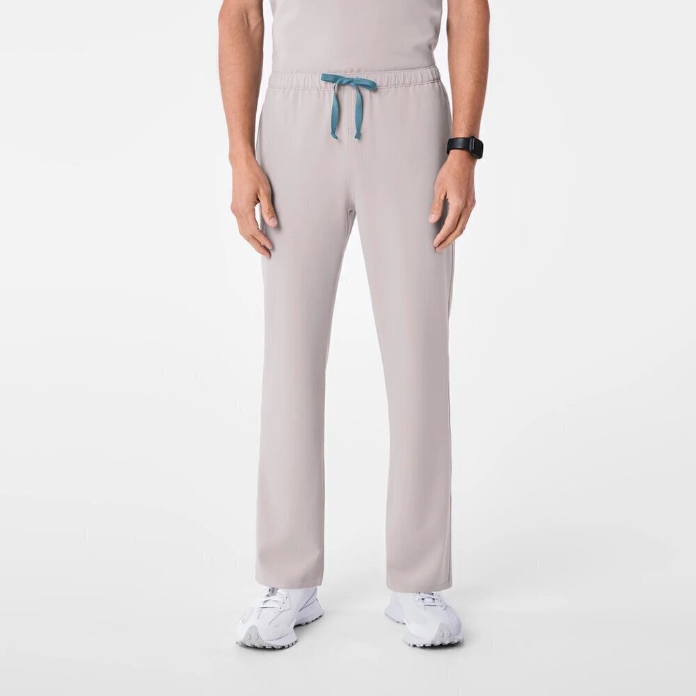 Figs Pisco Basic Scrub Pants in Slate Gray with Neon Yellow Drawstring 4XLR